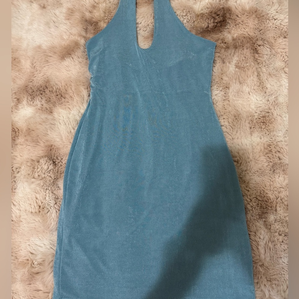 PacSun Blue Halter Bodycon Dress (NWOT)